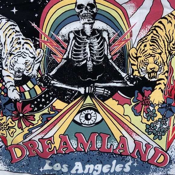 LAST- Boho Dreamland & Swallows Skeleton Tee - Picture 5 of 7